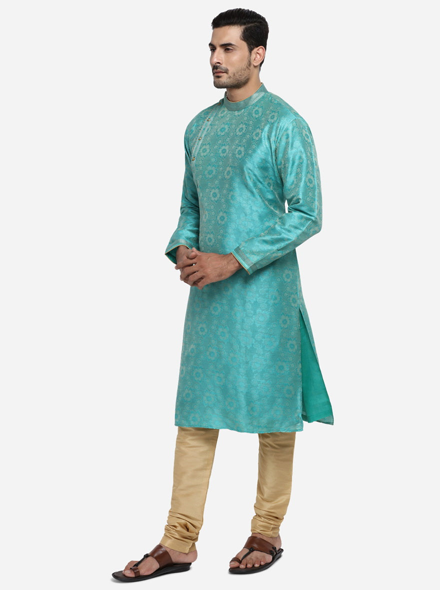 Turquoise Blue Kurta Set | Azania