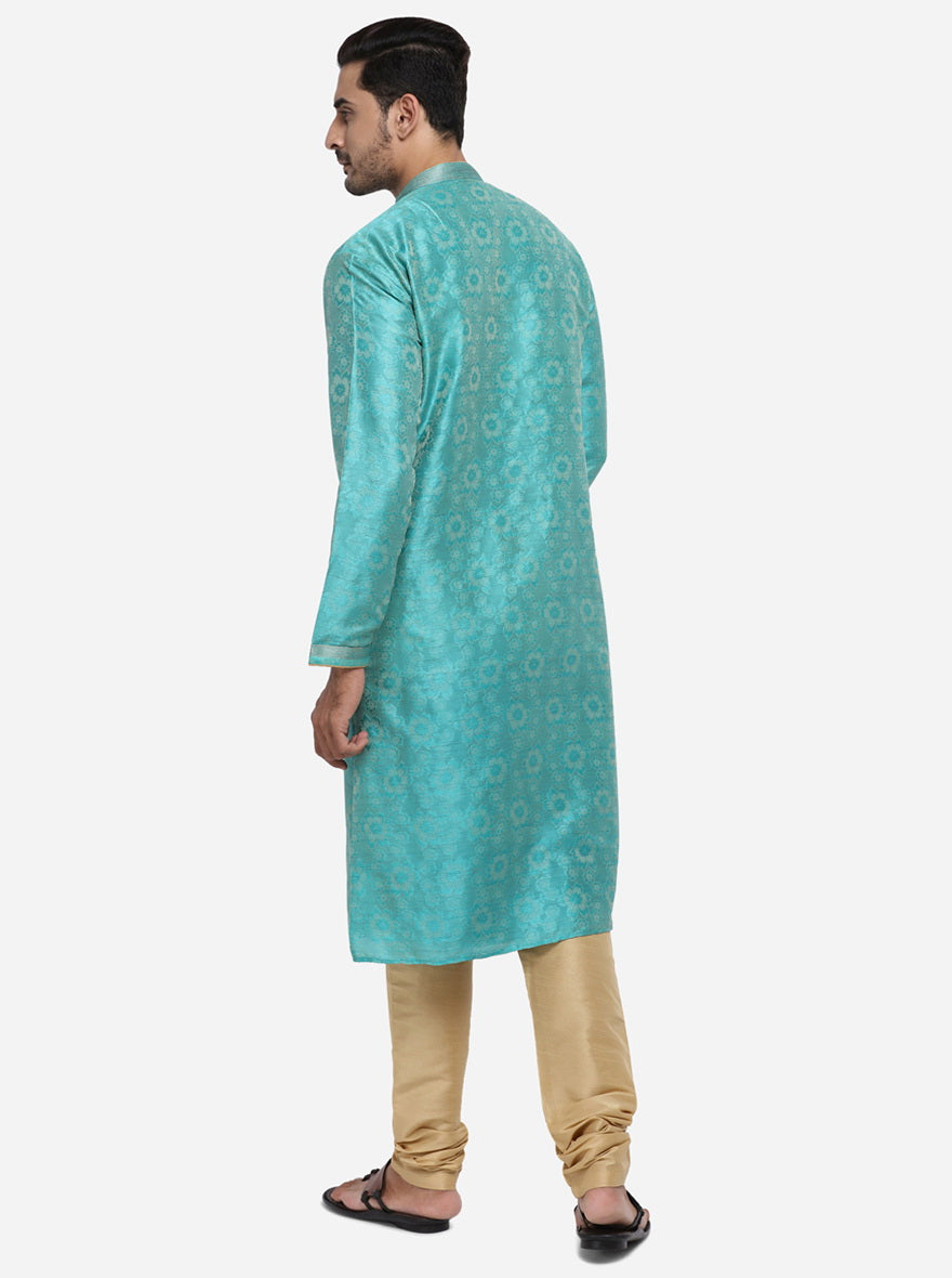 Turquoise Blue Kurta Set | Azania