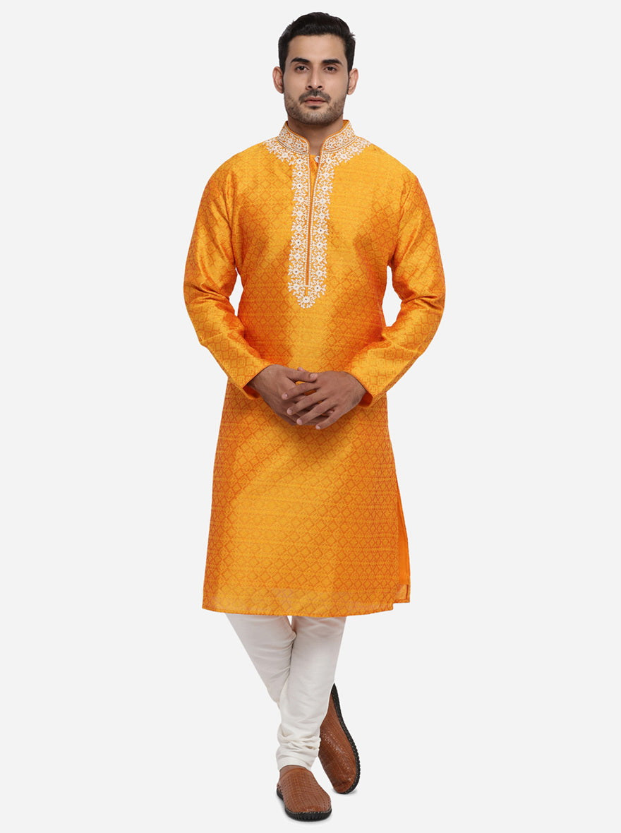 Bright Orange Kurta Set | Azania