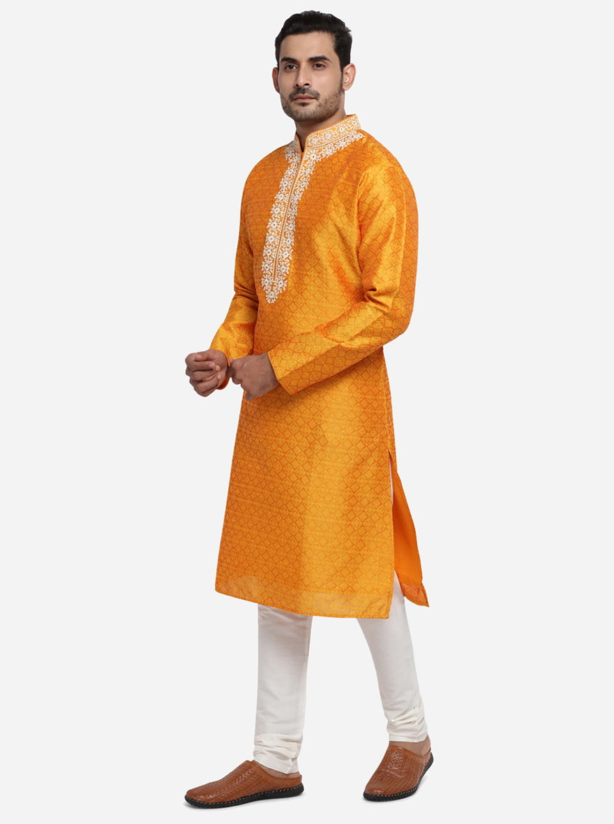 Bright Orange Kurta Set | Azania