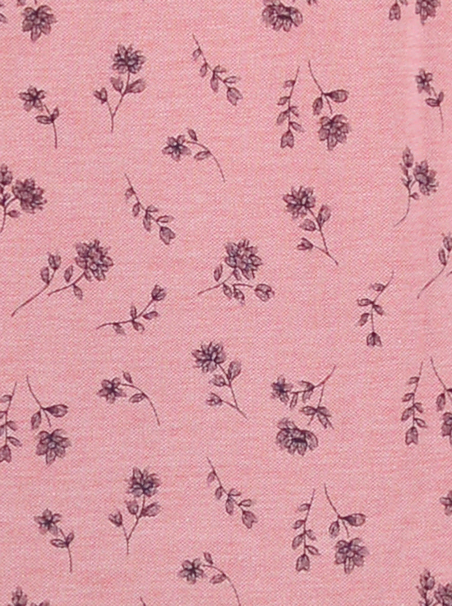 Light Pink Printed Slim Fit Polo T-Shirt | Greenfibre