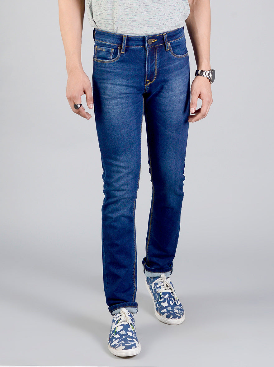 True Blue Solid Slim Fit Jeans | JB Sport