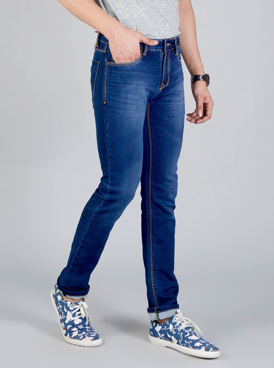 True Blue Solid Slim Fit Jeans | JB Sport