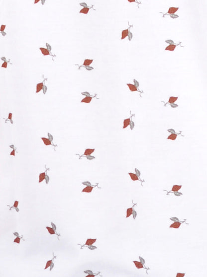 Bright White Printed Slim Fit Polo T-shirt | Greenfibre