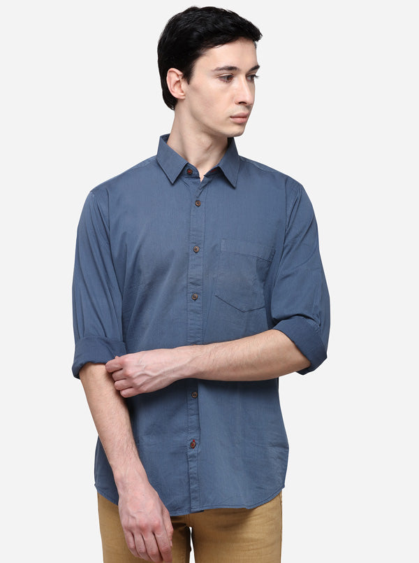 Slate Solid Smart Fit Casual Shirt | Greenfibre