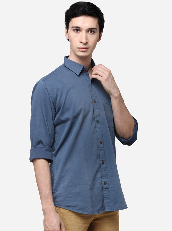 Slate Solid Smart Fit Casual Shirt | Greenfibre