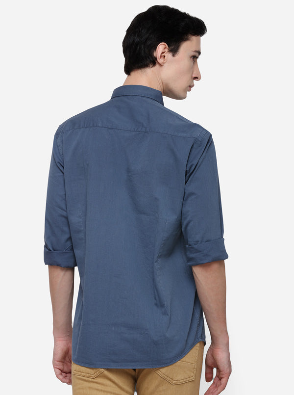 Slate Solid Smart Fit Casual Shirt | Greenfibre