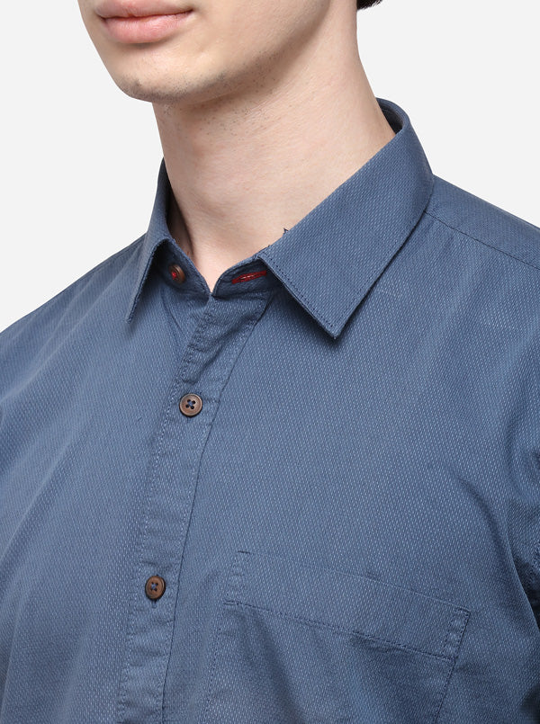 Slate Solid Smart Fit Casual Shirt | Greenfibre