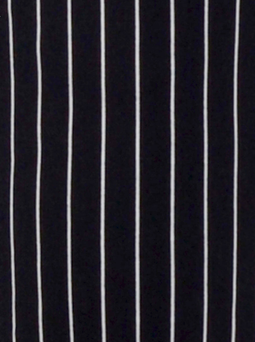 Black Striped Slim Fit Club Wear Trouser | JB Studio