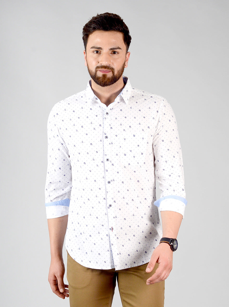 Eclipse Printed Slim Fit Casual Shirt | JB Sport