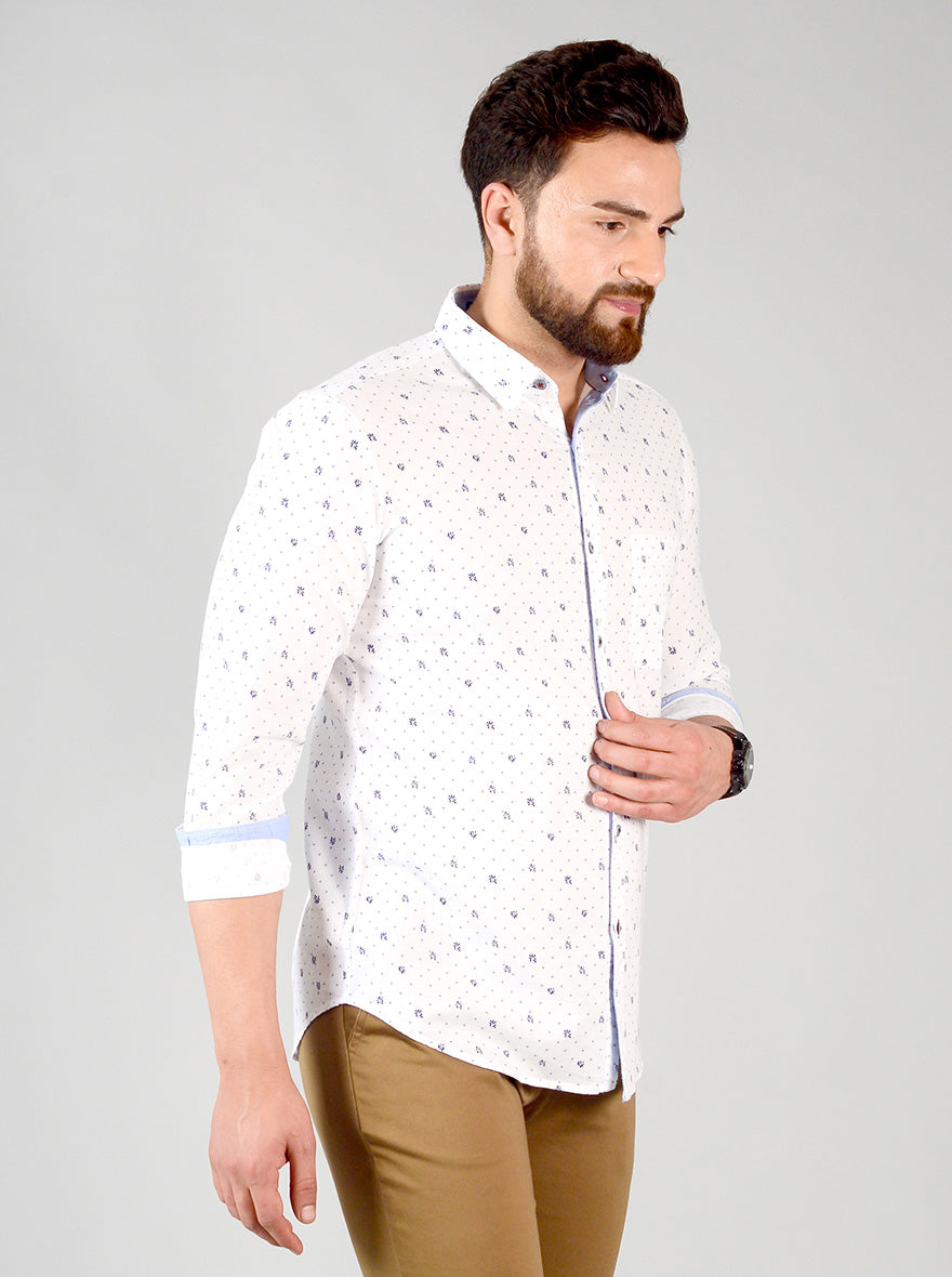 Eclipse Printed Slim Fit Casual Shirt | JB Sport