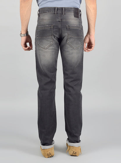 Grey Washed Slim Fit Jeans | JB Sport