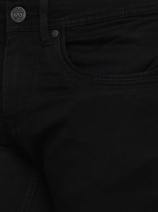 Jet Black Washed Slim Fit Jeans | JadeBlue