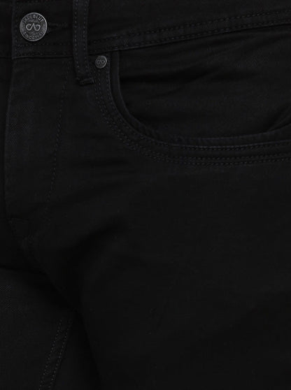 Jet Black Washed Slim Fit Jeans | JadeBlue