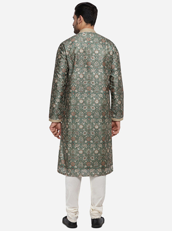 Forest Green & Beige Kurta Set | TULA