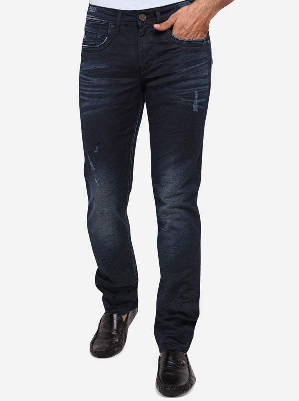 Night Blue Washed Slim Fit Jeans | JadeBlue