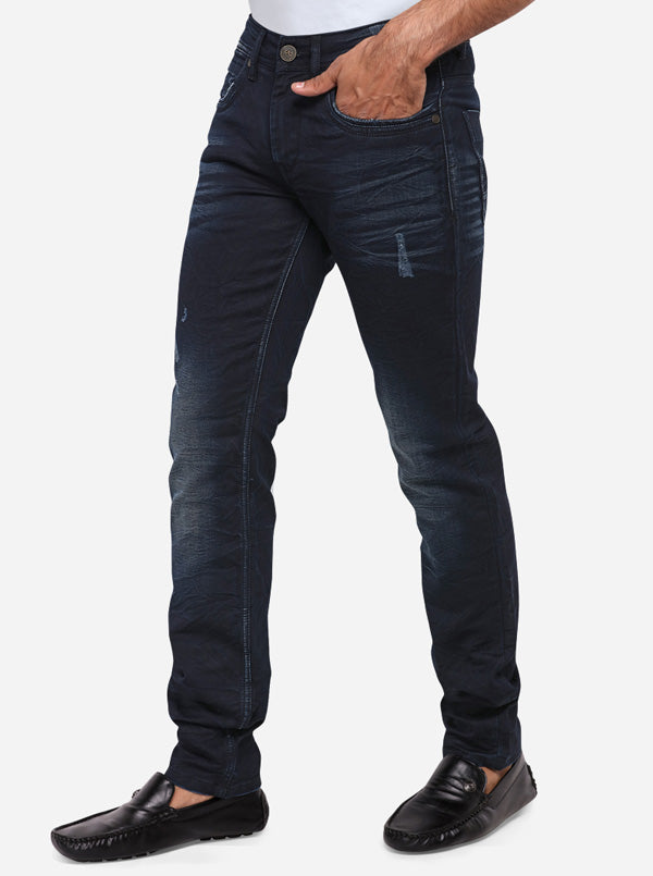 Night Blue Washed Slim Fit Jeans | JadeBlue