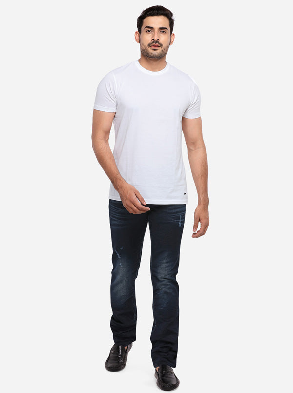 Night Blue Washed Slim Fit Jeans | JadeBlue