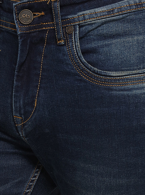 Indigo Blue Washed Slim Fit Jeans | JadeBlue