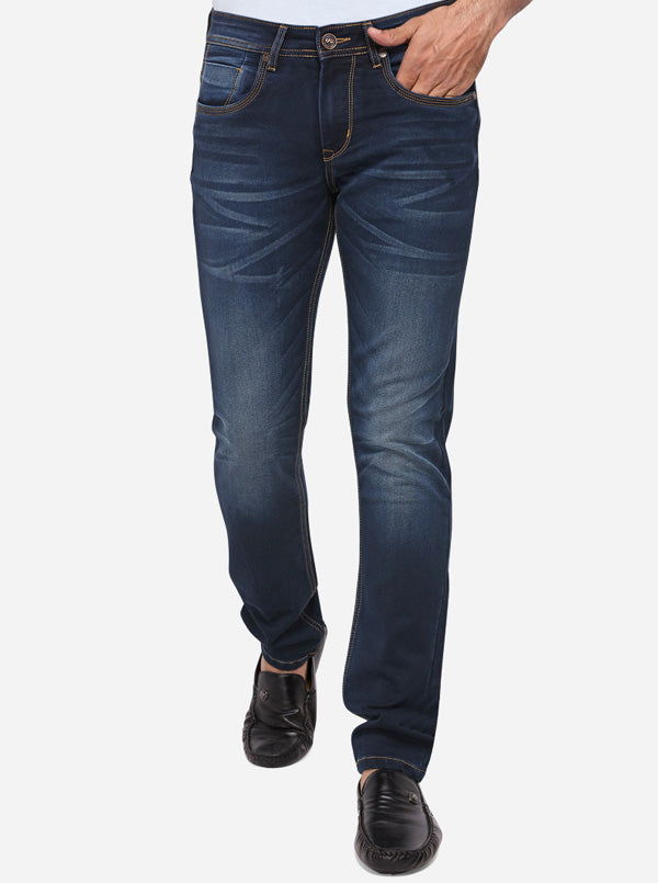 Night Blue Washed Slim Fit Jeans | JadeBlue
