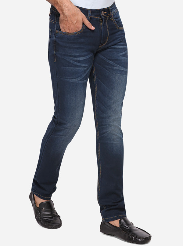 Night Blue Washed Slim Fit Jeans | JadeBlue