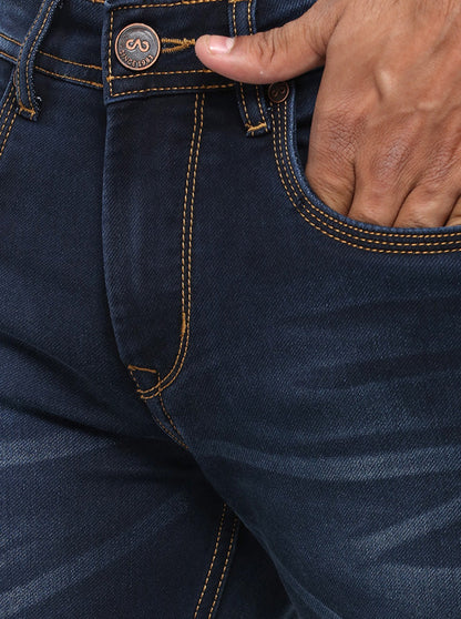 Night Blue Washed Slim Fit Jeans | JadeBlue