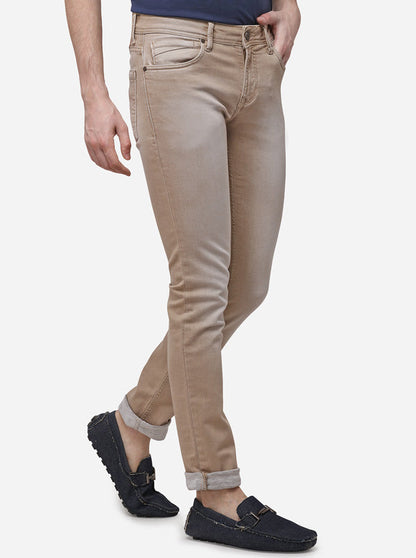 Light Grey Narrow Fit Solid Jeans | JB Sport