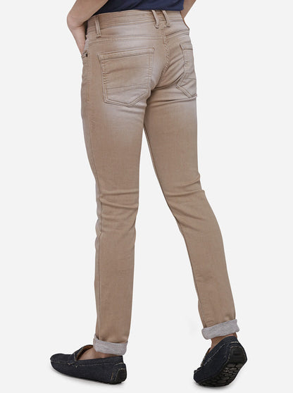 Light Grey Narrow Fit Solid Jeans | JB Sport