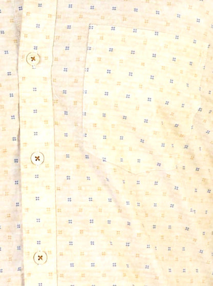 Beige Printed Slim Fit Casual Shirt | JB Sport