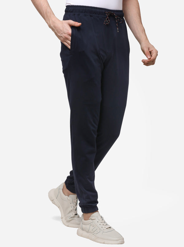 Black Regular Fit Solid Track Pants | JadeBlue