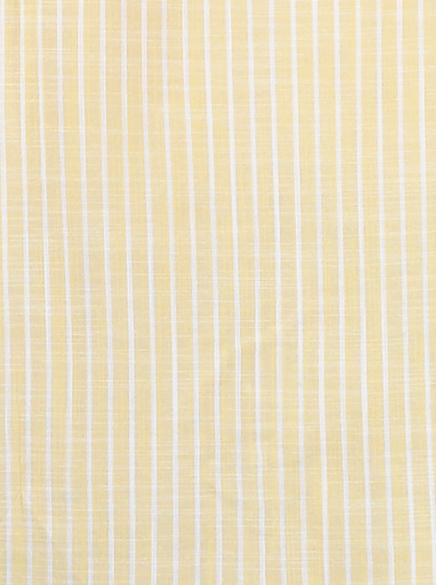 Light Yellow Striped Slim Fit Casual Shirt | Greenfibre