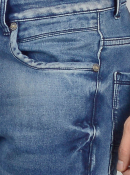 Dark Blue Washed Straight Fit Jeans | JB Sport