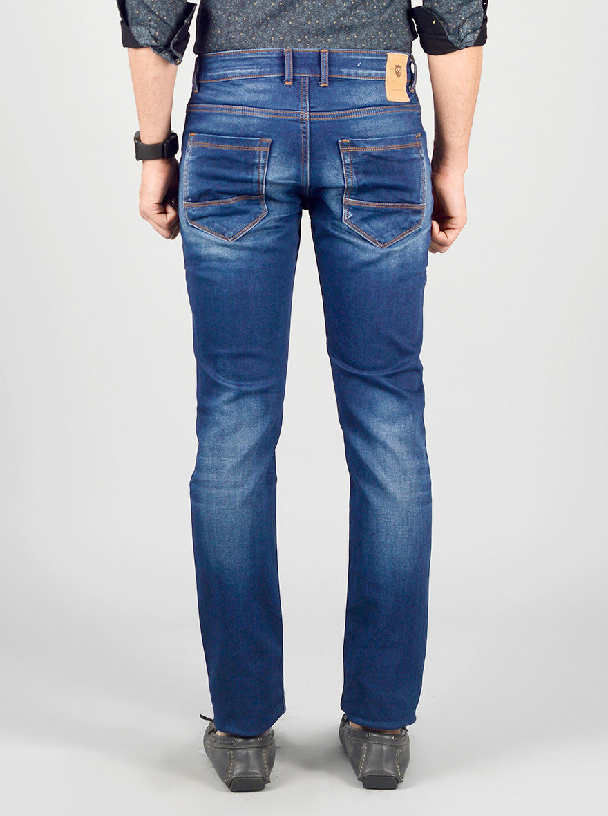 Slate Blue Washed Slim Fit Jeans | JB Sport