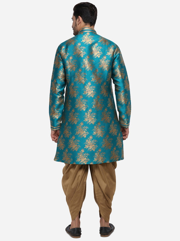 Green & Golden Semi Indowestern | Azania