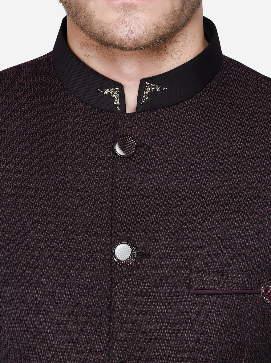 Deep Wine Jodhpuri Suit | JadeBlue