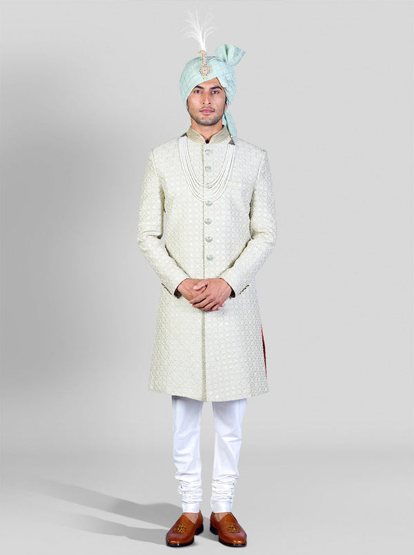 Pastel Green Sherwani | Azania
