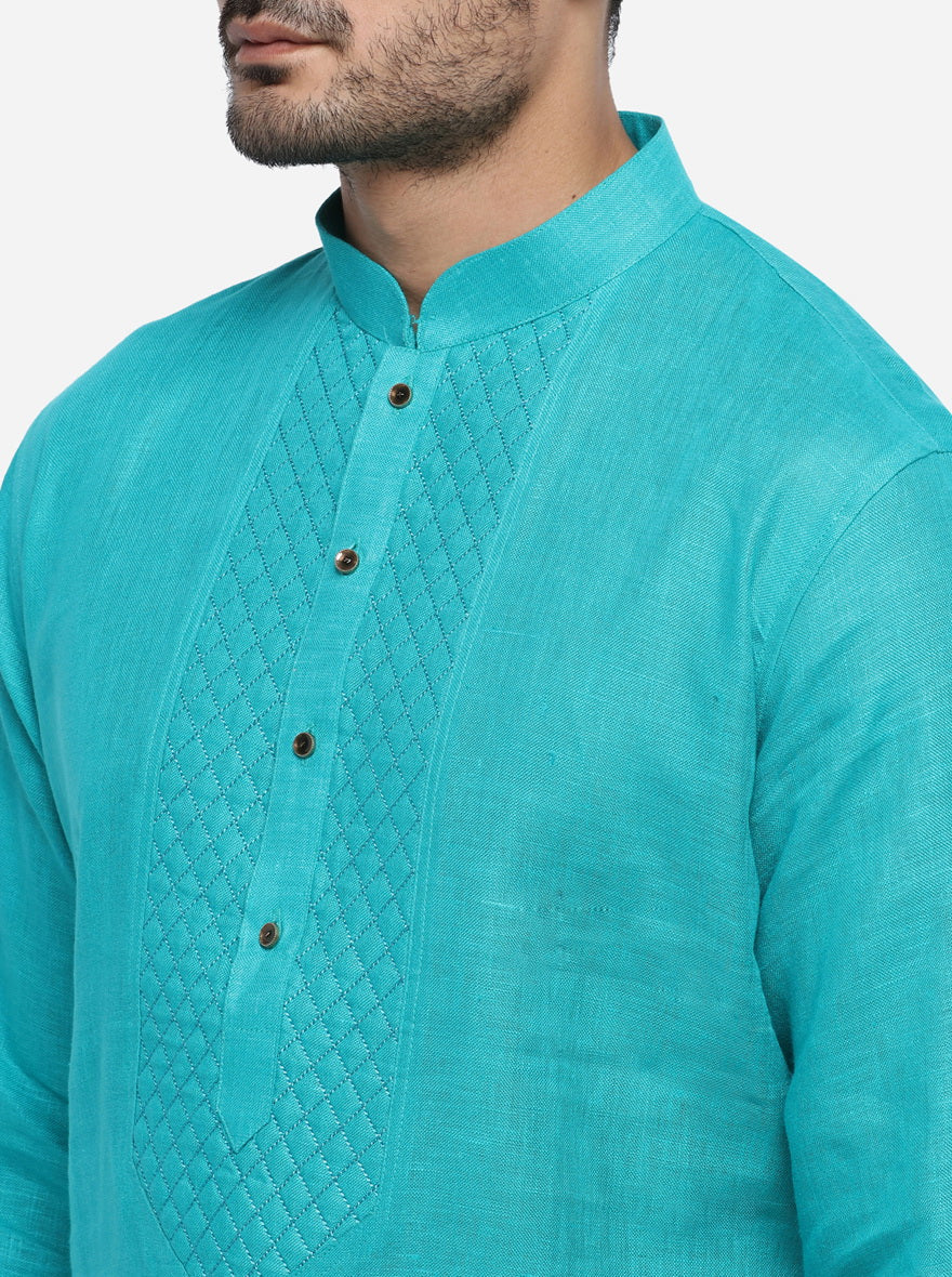 Turquoise Blue Kurta Set | Azania