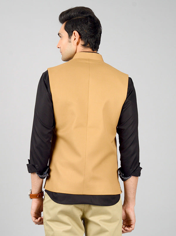 Beige Bandhgala Jacket | Greenfibre