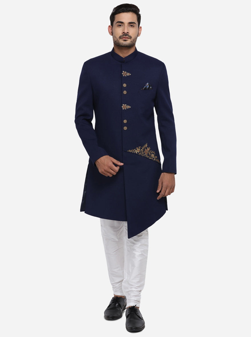 Navy Blue Indowestern | Azania