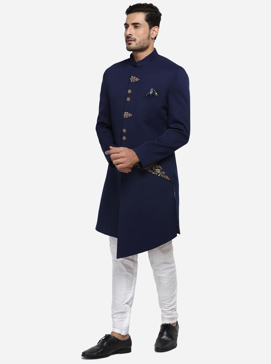 Navy Blue Indowestern | Azania