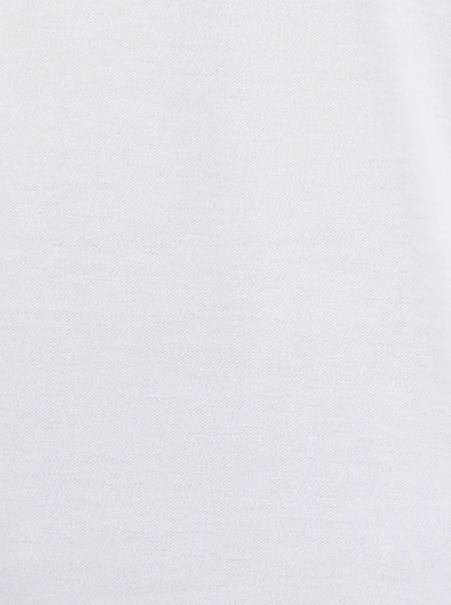 White Solid Slim Fit Polo T-Shirt | Greenfibre