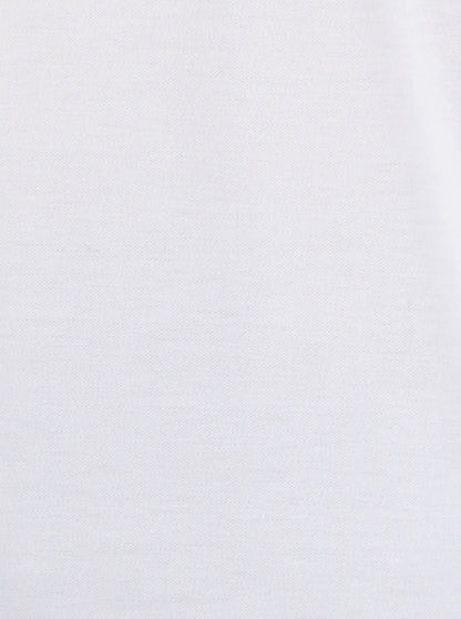 White Solid Slim Fit Polo T-Shirt | Greenfibre