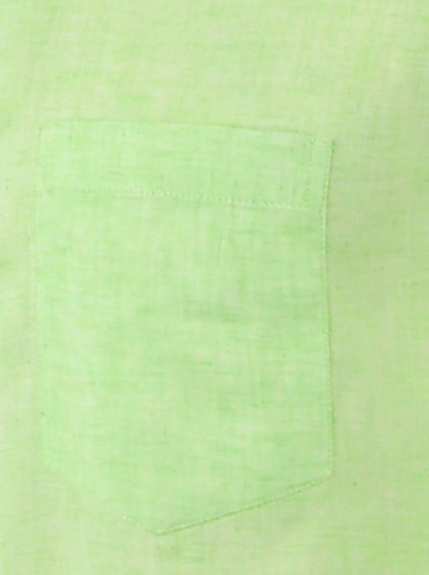 Green Solid Slim Fit Casual Shirt | JB Sport