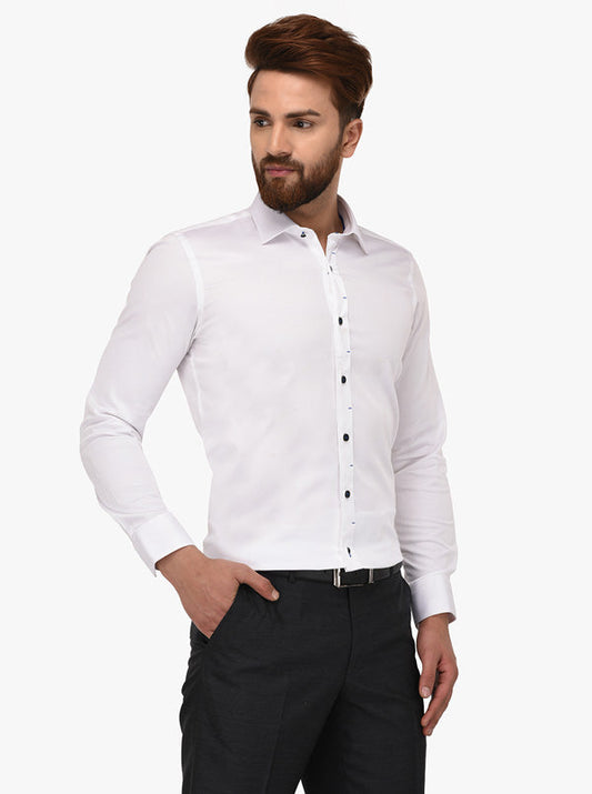 Wyre White Slim Fit Party Wear Shirt