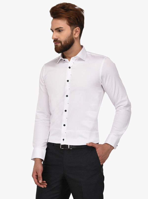 Wyre White Slim Fit Party Wear Shirt