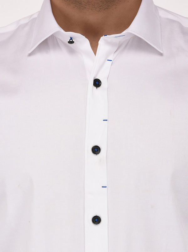 Wyre White Slim Fit Party Wear Shirt