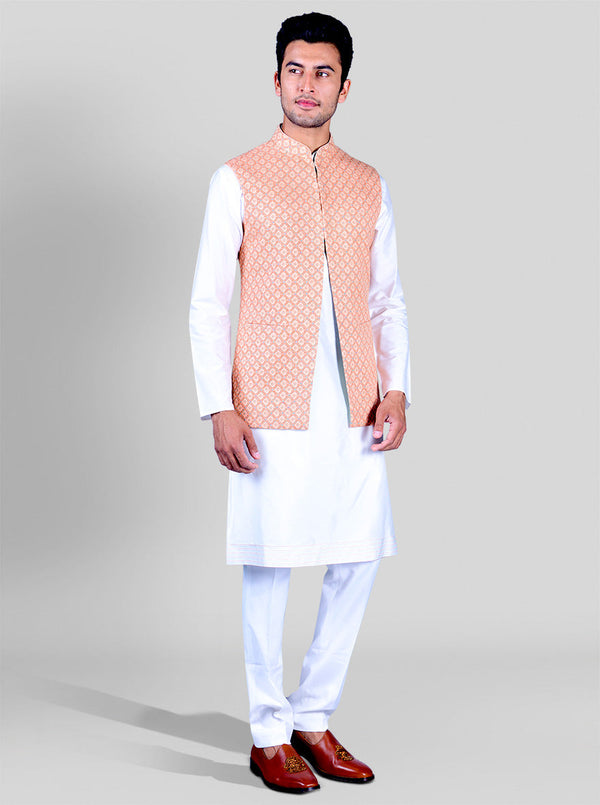 Peach Bandhgala Jacket | TULA