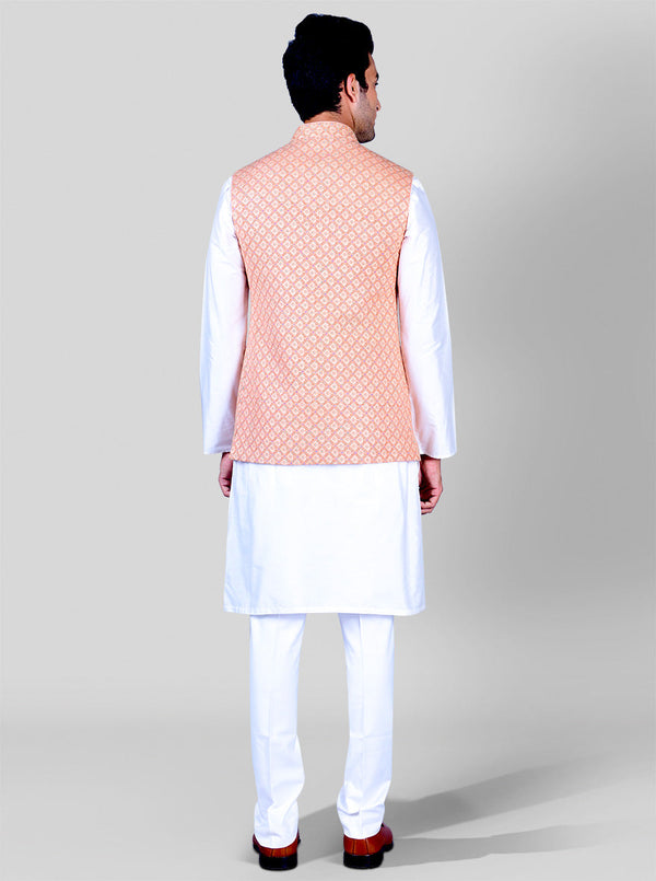 Peach Bandhgala Jacket | TULA
