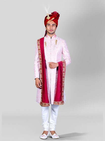 Light Pink Sherwani | Siddhesh Chauhan