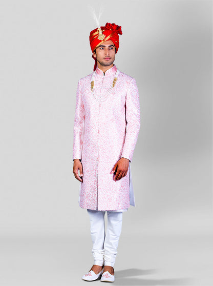 Light Pink Sherwani | Siddhesh Chauhan